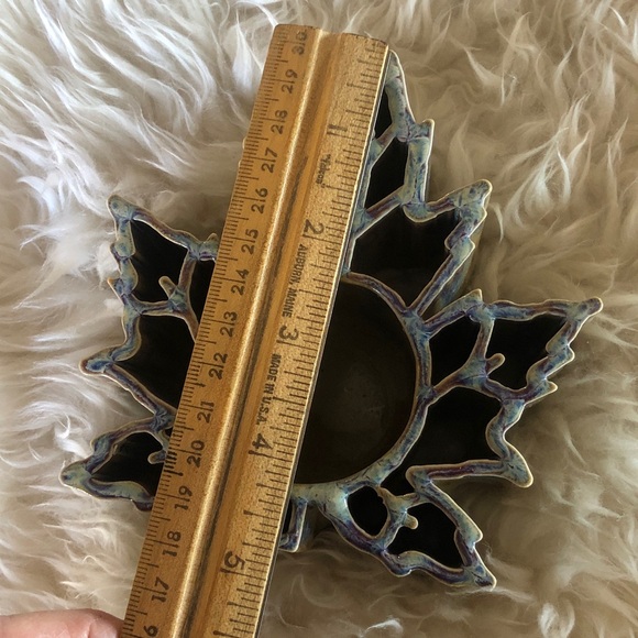 Candle Pots MAPLE LEAF Ceramic 2” Votive Holder NO Chips NWOT - Picture 7 of 7